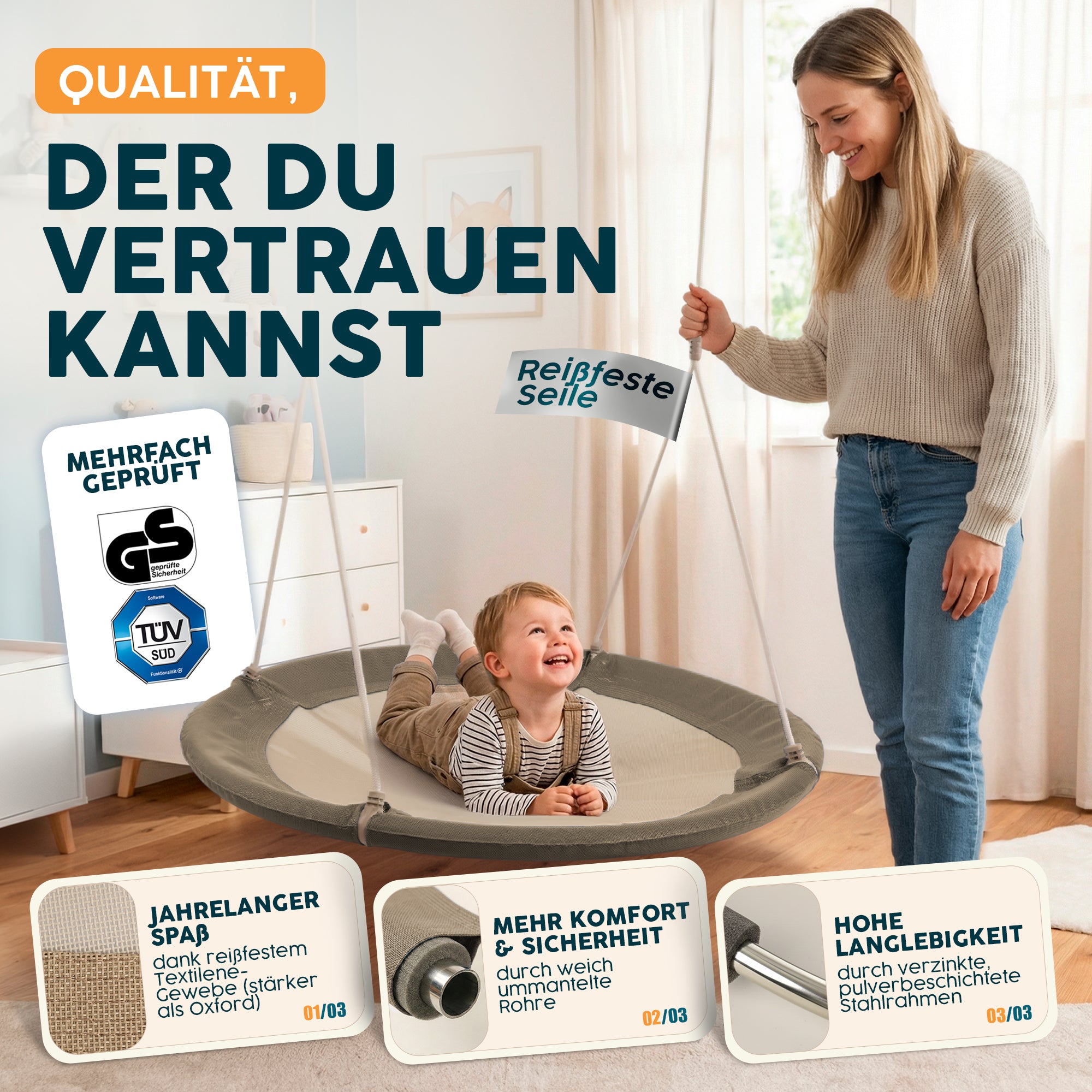 Caprisports Nestschaukel outdoor - inklusive Abdeckhaube