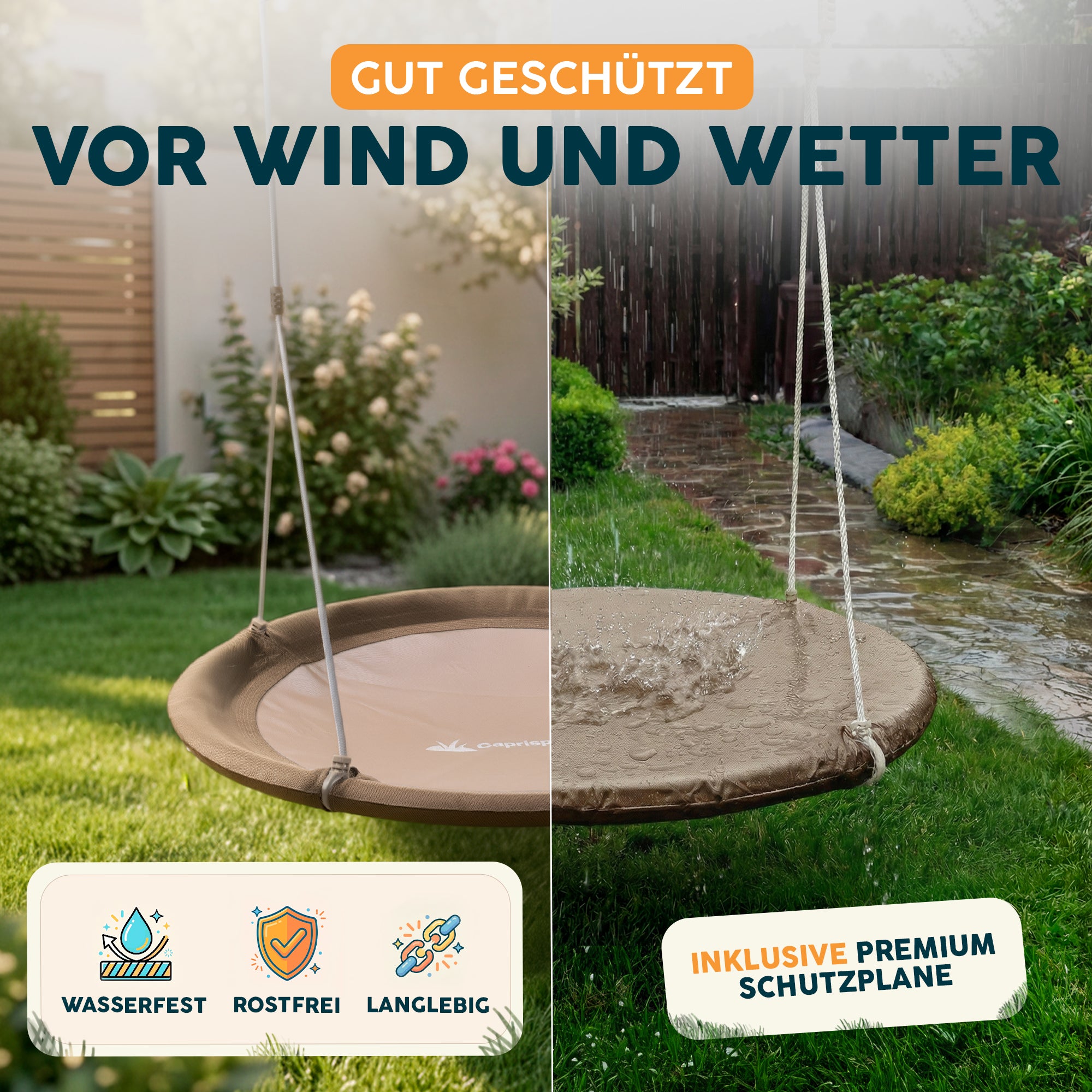 Caprisports Nestschaukel outdoor - inklusive Abdeckhaube