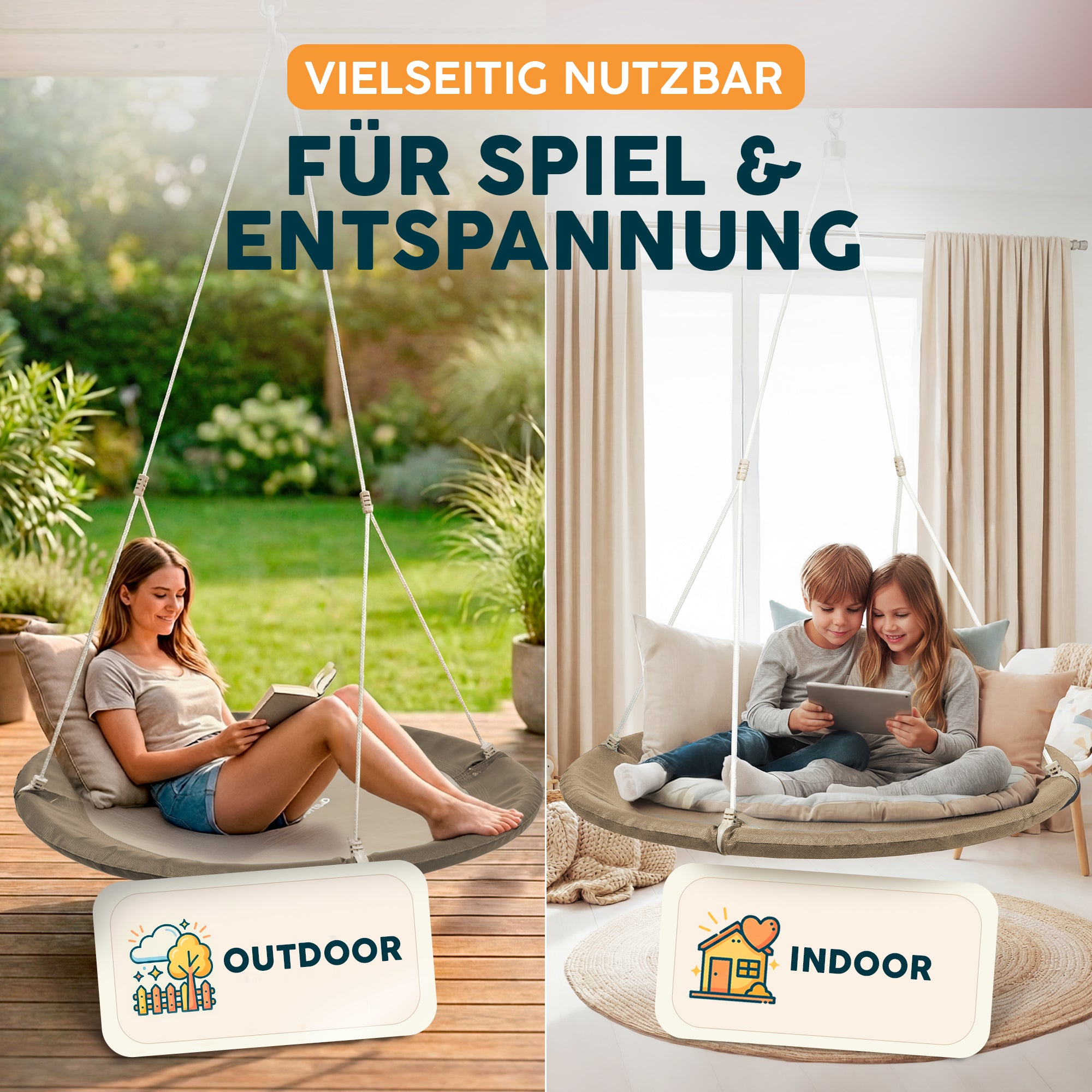 Caprisports Nestschaukel outdoor - inklusive Abdeckhaube