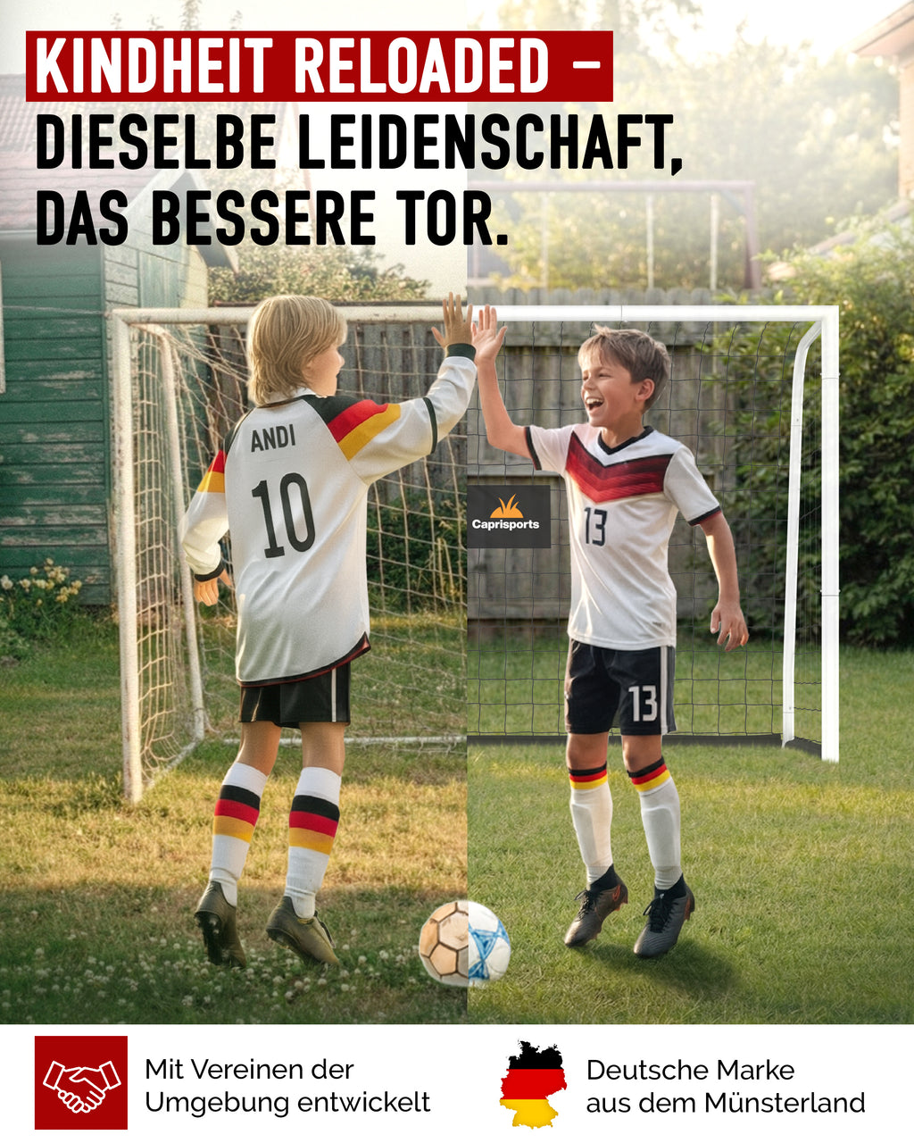 Caprisports Fußballtor für Kinder und Erwachsene