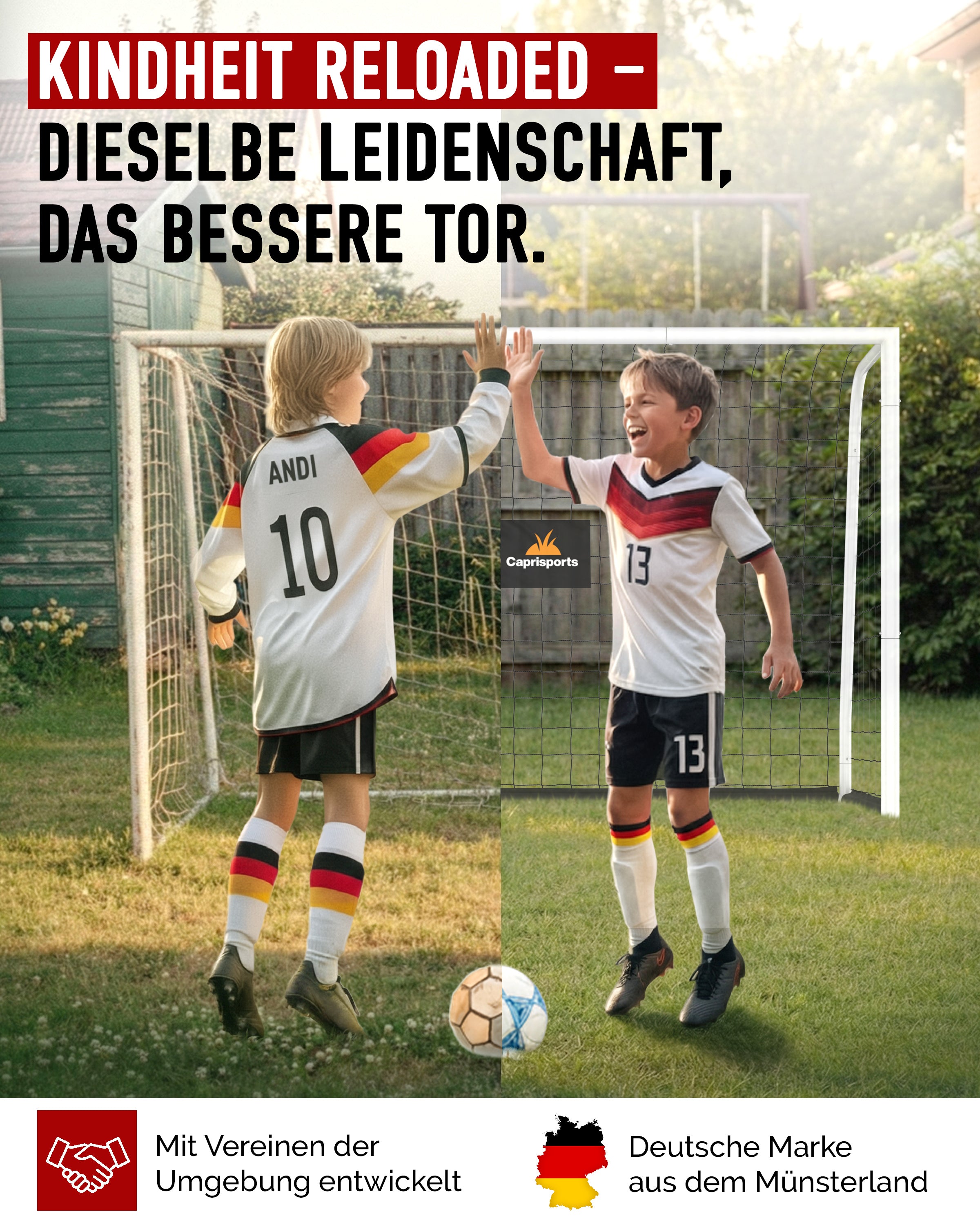Caprisports Fußballtor für Kinder und Erwachsene