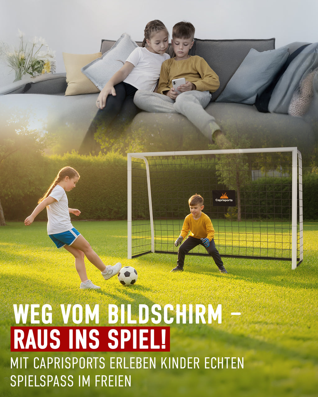 Caprisports Fußballtor für Kinder und Erwachsene
